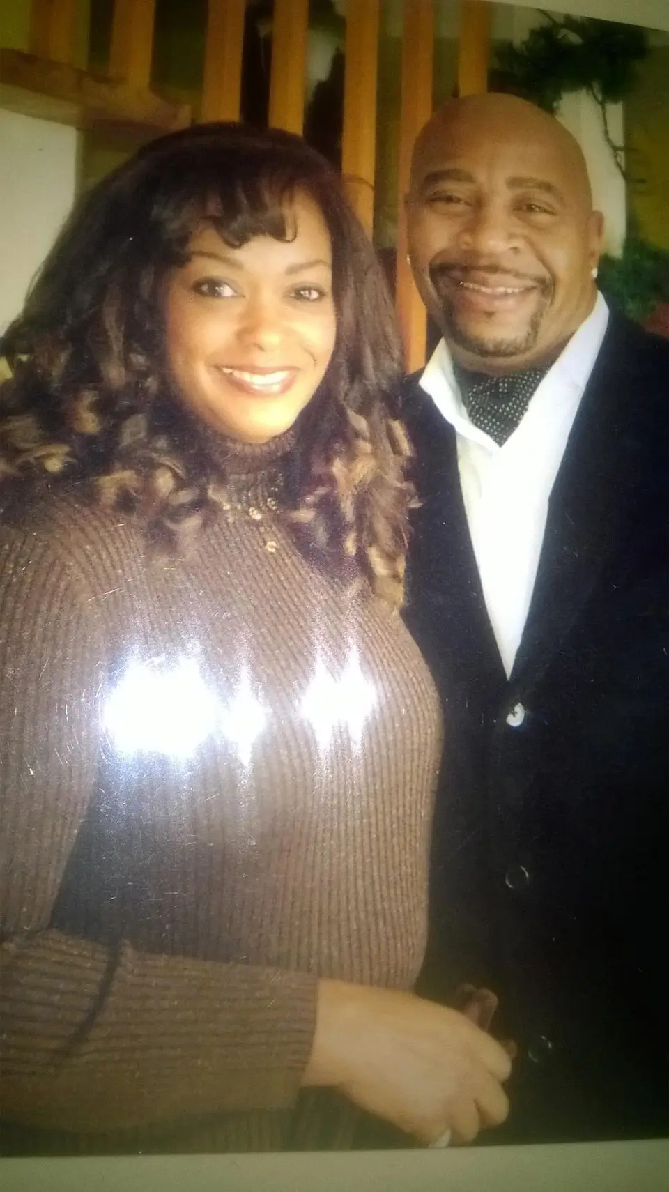Former Spurs guard Alfredrick Hughes poses for a recent photo with his wife.