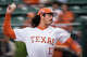 Texas Longhorns pitcher Ruger Riojas (13) throws in the first inning of the second game in a three-game series against the Alabama Crimson Tide, April 18, 2026.