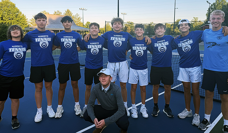 Marquette Catholic beat Alton 7-2 in the boys tennis city championship as the Explorers won key...