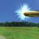 Site photograph featured in the UFO files released Friday, with FBI Lab-rendered overlay depicting corroborating eyewitness accounts of a bronze-colored ellipsoid object, estimated at 130–195 feet long, emerging from a bright aerial light before vanishing instantaneously in September 2023.