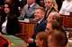 Hungarian Prime Minister-elect Peter Magyar smiles before the inauguration ceremony at the Parliament in Budapest, Hungary, Saturday, May 9, 2026.