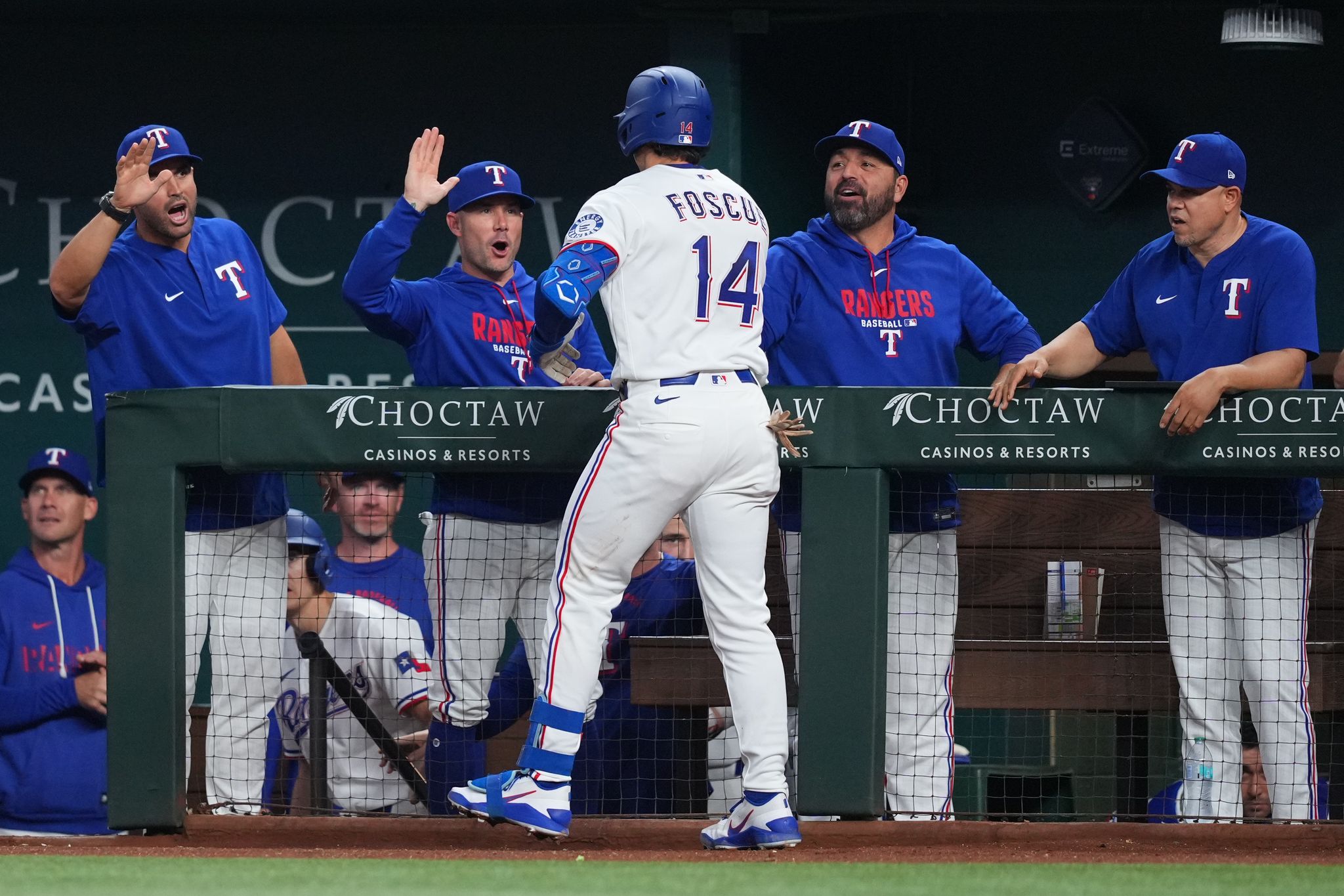 chron.com - STEPHEN HAWKINS - Justin Foscue rebounds from causing blooper with star SS Corey Seager with 1st homer for Rangers