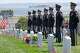 The 63D Readiness Division in a rifle salute during a Memorial Day ceremony at the San Francisco National Cemetery in 2023.
