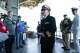 Chaplain Wallace Whatley addresses the audience gathered at the fantail for the wreath toss during Memorial Day services on the USS Hornet Sea, Air and Space Museum in Alameda in 2022.