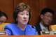 Sen. Susan Collins, R-Maine, questions Defense Secretary Pete Hegseth at a Senate Appropriations subcommittee on defense hearing on the budget request for the Department of Defense, Tuesday, May 12, 2026, in Washington.