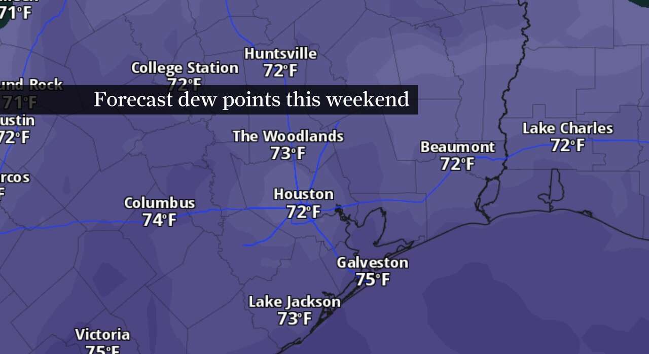 Southerly winds will result in dew points rising into the 70s this weekend, making heat index values likely approach the mid-90s.