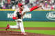 Matt Wilkinson of Team Canada pitches during the 2026 World Baseball Classic quarterfinals game, presented by Capital One, between Team USA and Team Canada at Daikin Park in Houston, Texas, on March 13, 2026.