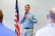 Gov. Brian Kemp speaks during a campaign stop for Republican U.S. Senate candidate Derek Dooley at Farmview Market in Madison, Ga., on May 8, 2026. (Arvin Temkar/Atlanta Journal-Constitution via AP)