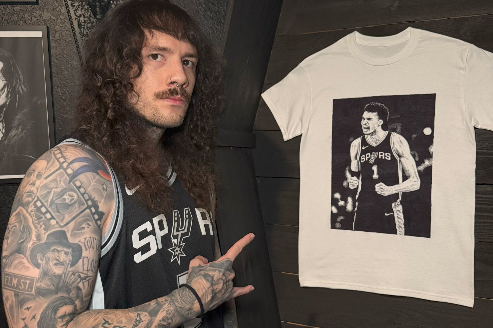 San Antonio Sharpie artist drops first-ever Spurs T-shirt