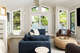 Plush furnishings invite the Shermans and their guests to lounge and linger, appropriate to the lake lifestyle.