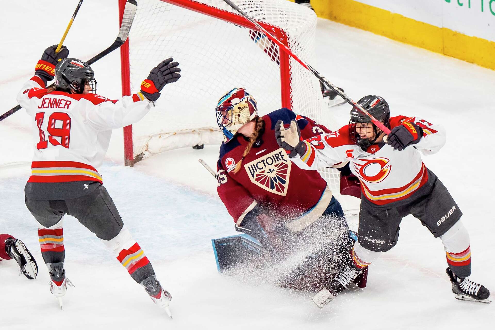 Roque's OT goal lifts Victoire to 3-1 win over Charge in Game 1 of Walter  Cup Finals