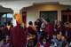 U.S.-born Buddhist lama Jalue Dorje blesses his father, Dorje Tsegyal, and mother, Dechen Wangmo, at the end of 12 days of empowerments, or initiation rituals and teachings, bestowed by the abbot of Shechen Monastery in Kathmandu, Nepal, on Sunday, April 12, 2026.