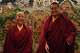Buddhist lamas, Trulshik Yangsi Rinpoche, left, and Jalue Dorje, who is recognized as the eighth Terchen Taksham Rinpoche, laugh while posing for a portrait at the Yak and Yeti hotel in Kathmandu, Nepal, on Tuesday, April 7, 2026.