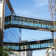Facades of the offices of artificial intelligence company OpenAI in San Francisco, with view of sky bridges, March 25, 2026.