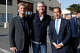 Trevor Traina, left, shown with Gavin Newsom and Daniel Lurie in 2025, has been appointed to the Presidio Trust Board of Directors by President Donald Trump.