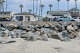 Rocks along north Oceanside Beach to prevent the waves from hitting the sidewalk in Oceanside, Calif., May 11, 2026.
