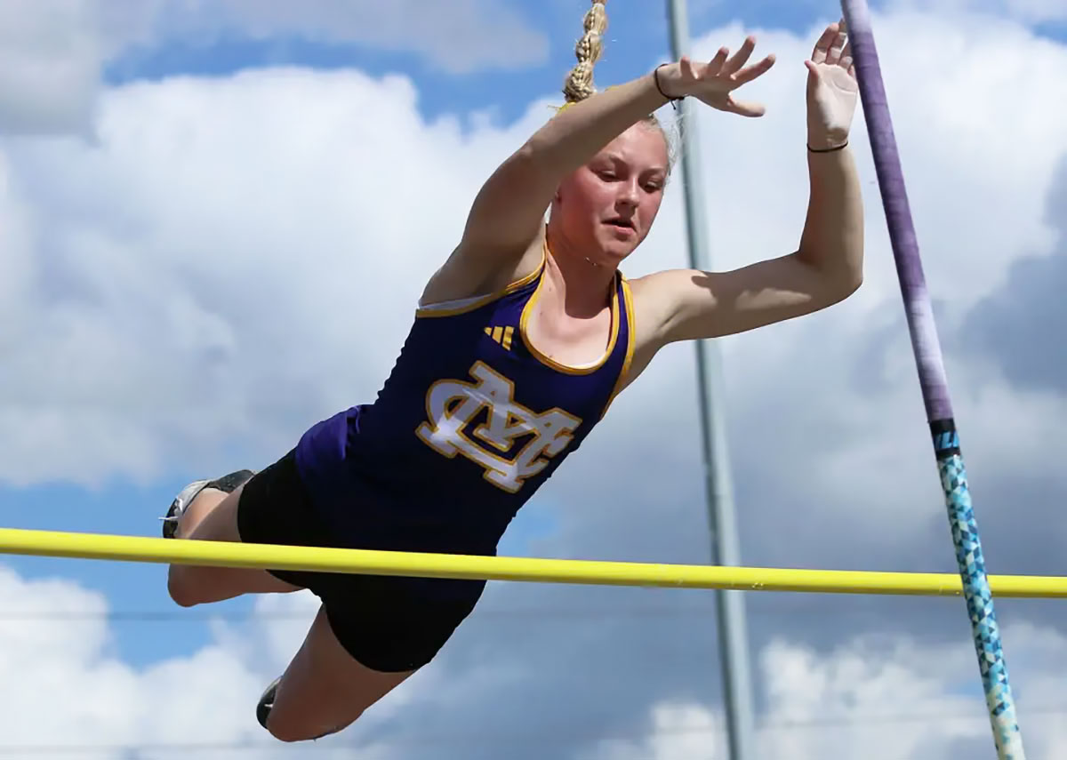 Kaylee Shields was first in the pole vault for CM, which joins Roxana with three qualifiers while Jersey sends two entries to state from Thursday's 2A sectional.