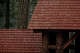 Fire retardant on a roof helps protect a structure along Highway 36 in Mineral (Tehama County) during the Park Fire in August 2024.