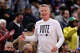 Head coach Steve Kerr of the Golden State Warriors reacts during the second half against the Washington Wizards at Capital One Arena on Nov. 4, 2024, in Washington, D.C.