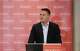 Wes Streeting speaks at the Progress Conference at Convene in London, Saturday May 16, 2026. (Jeff Moore/PA via AP)