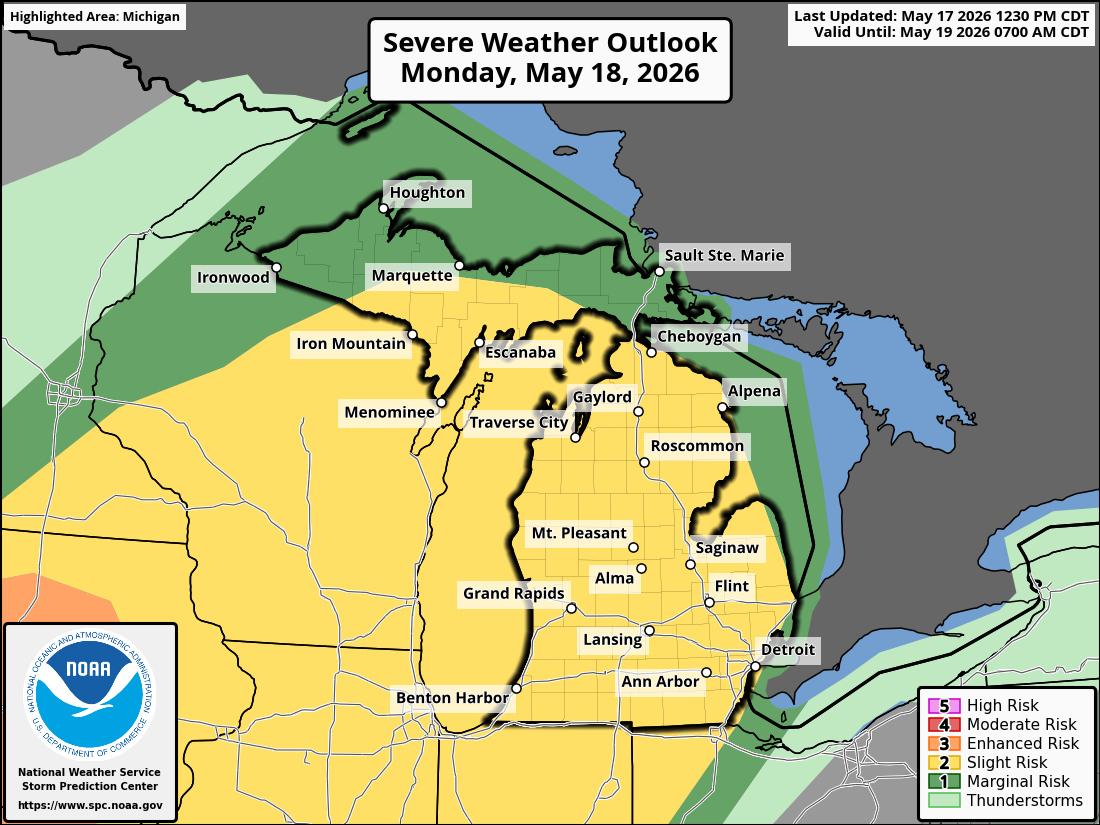 More severe weather threats set to impact West Michigan to begin week