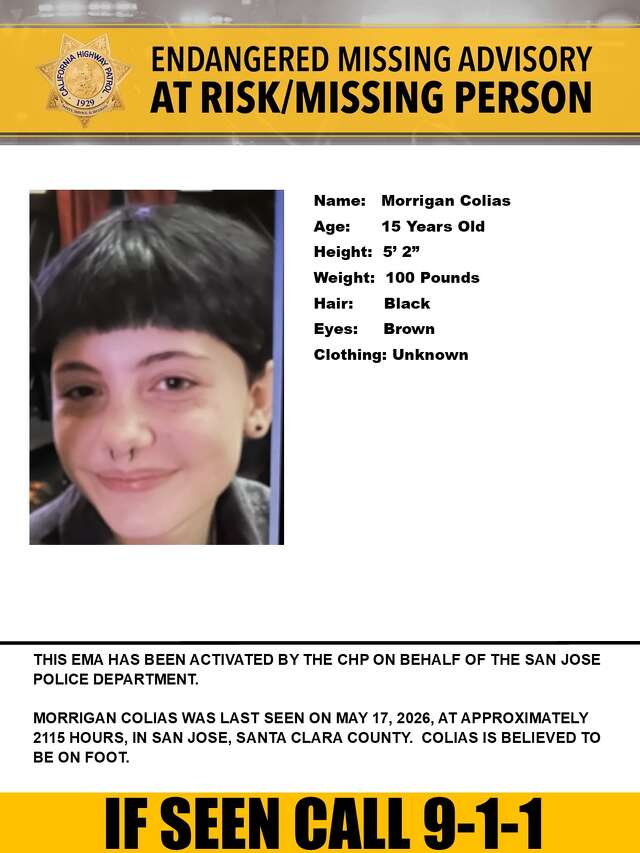 CHP issues advisory for missing teen girl last seen in San Jose