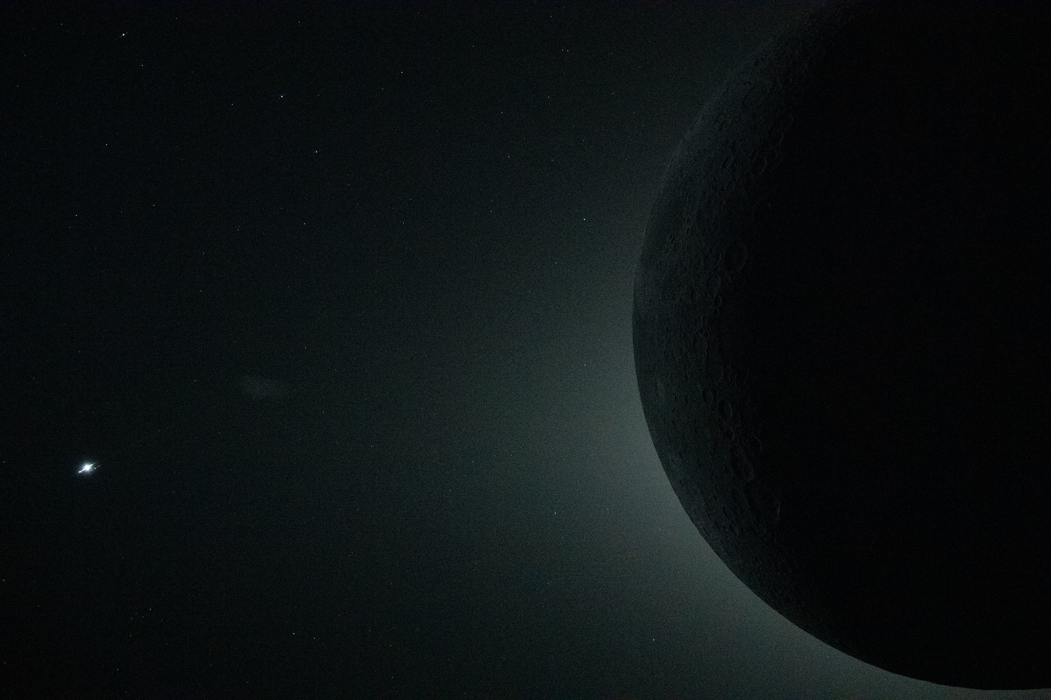 The moon and Venus will align in the Connecticut night sky Monday