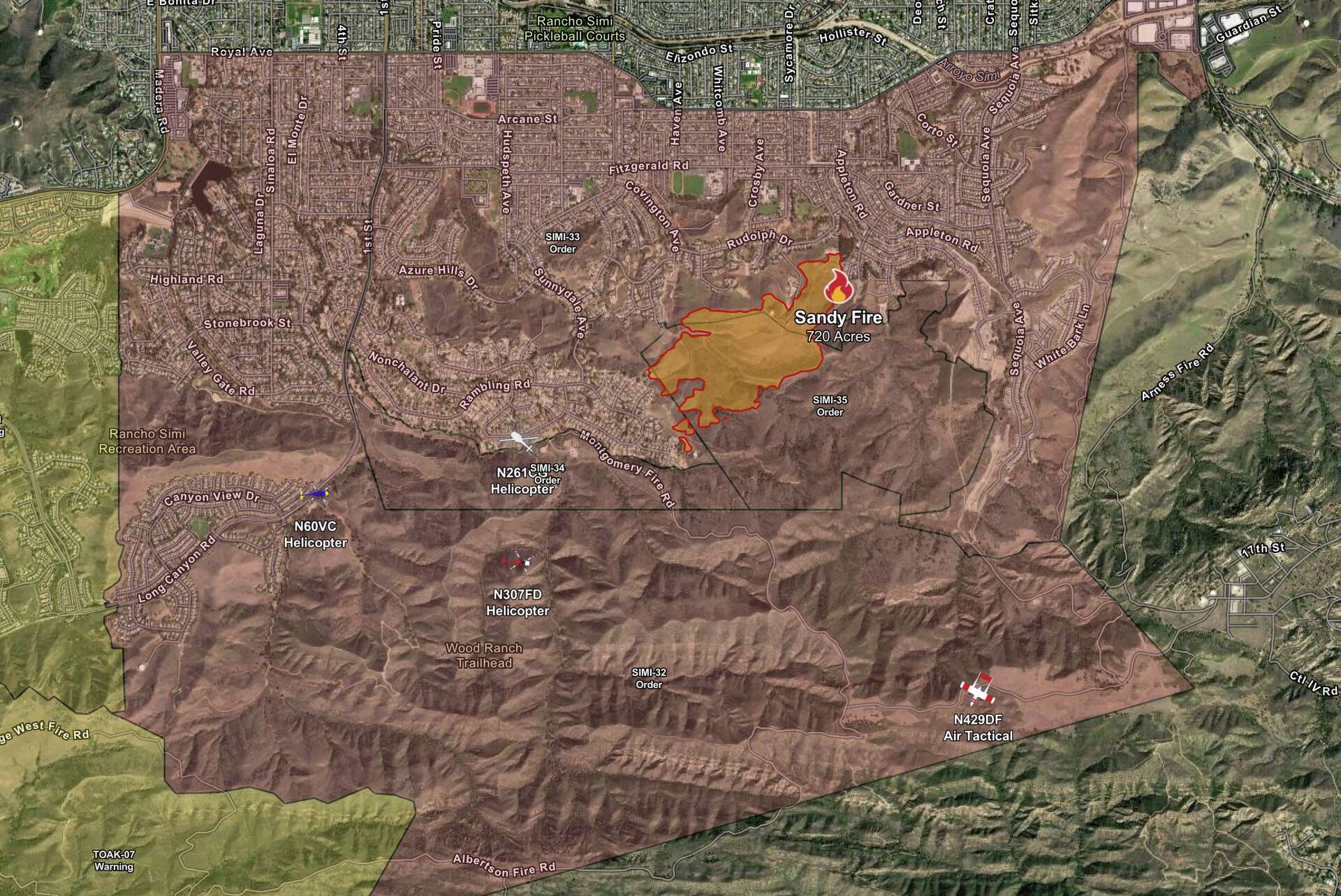 Sandy Fire forces mass evacuations near Simi Valley