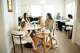 (From left) Sabrina Thompson of Irving and Casea Fechner of Dallas chat in the dining room of Alma Cafe, a new Latina-owned coffee shop, in Irving, TX, Tuesday, May 19, 2026.