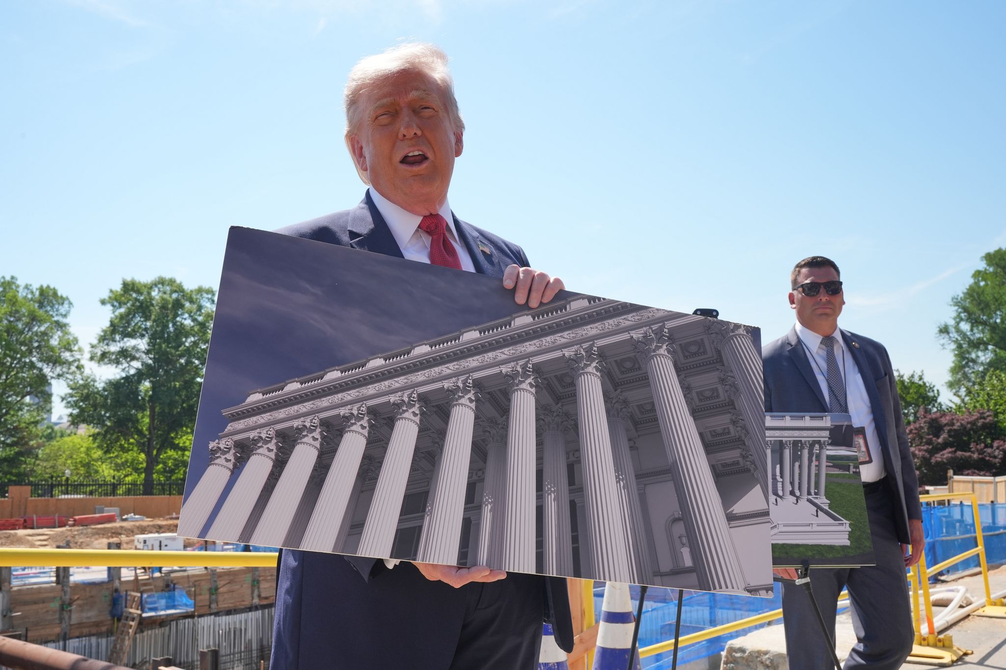 chron.com - DARLENE SUPERVILLE - Trump shows reporters ballroom construction site as lawmakers balk at $1B for White House security