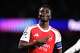 Arsenal's Bukayo Saka celebrates after scoring the opening goal during a Champions League semifinal, second leg, soccer match between Arsenal FC and Atletico Madrid in London, Tuesday, May 5, 2026. (John Walton/PA via AP)
