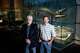 (From left) Michael Polcyn, Senior Research Fellow, ISEM at Southern Methodist University, and Ron Tykoski, Vice President of Science and Curator of Vertebrate Paleontology at the Perot Museum of Nature and Science, pose for a photo at the Perot in Dallas, Tuesday, May 19, 2026.