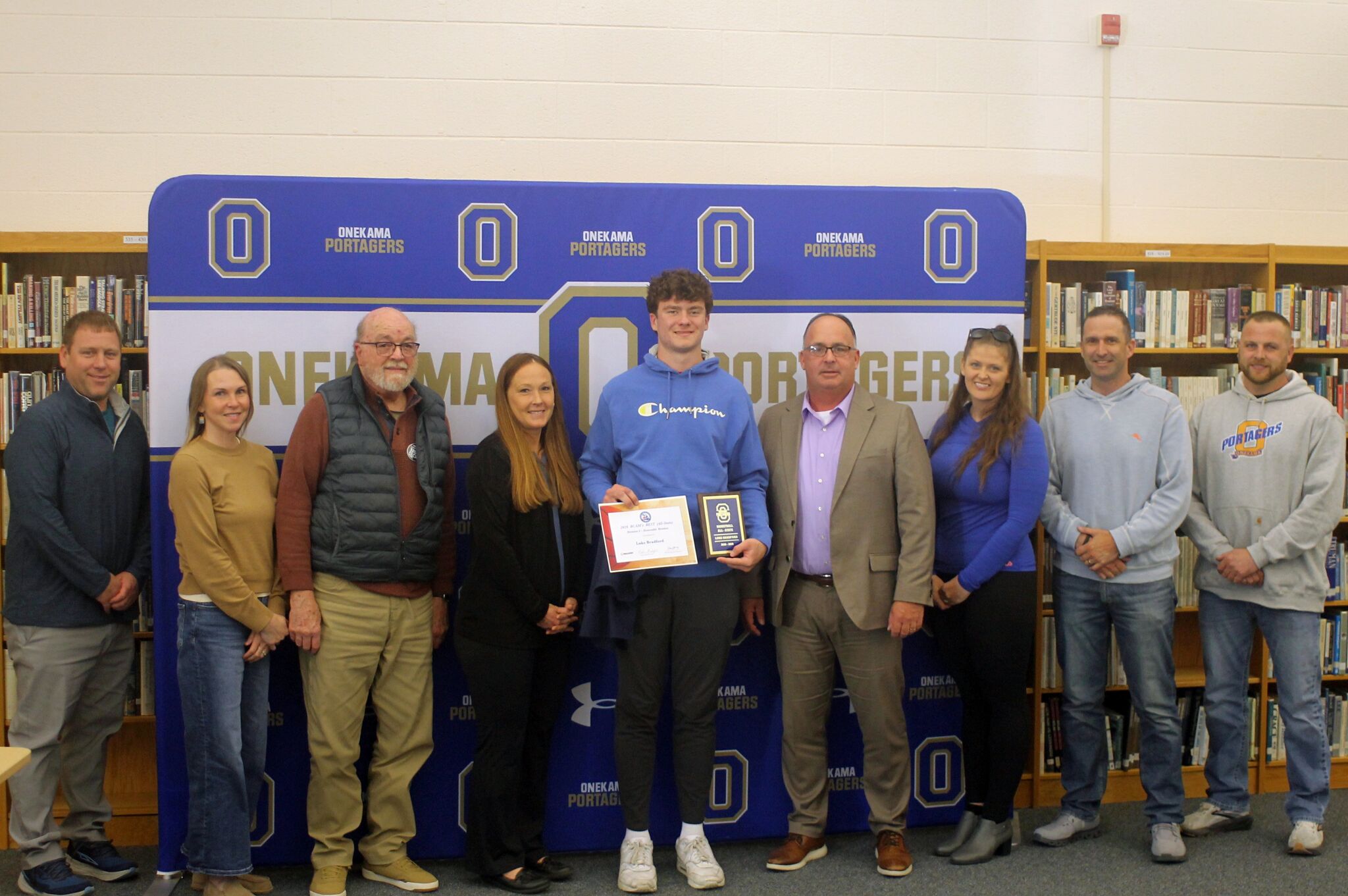 Onekama school board recognizes All-State hooper