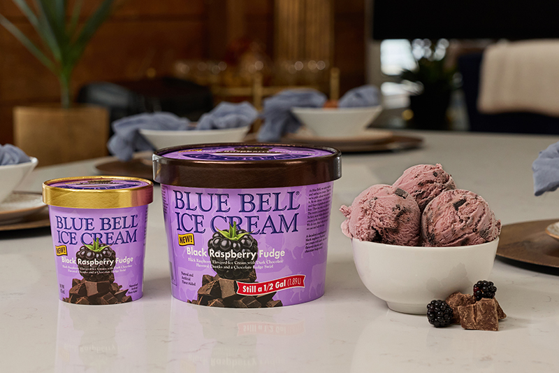 Blue Bell Black Raspberry Fudge ice cream available for a limited time