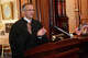 The Honorable Stefan R. Underhill, U.S. District Judge, District of Connecticut, applauds as the U.S. Citizenship and Immigration Services (USCIS) presents 20 candidates for naturalization on Oct. 25, 2016, during a ceremony at Lockwood-Mathews Mansion Museum in Norwalk.