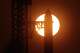 The sun rises behind SpaceX's Starship mega-rocket as it prepares for a test flight from Starbase, Texas, Friday, May 22, 2026.
