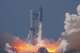 SpaceX's Starship mega-rocket conducts a test flight from Starbase, Texas, Friday, May 22, 2026.