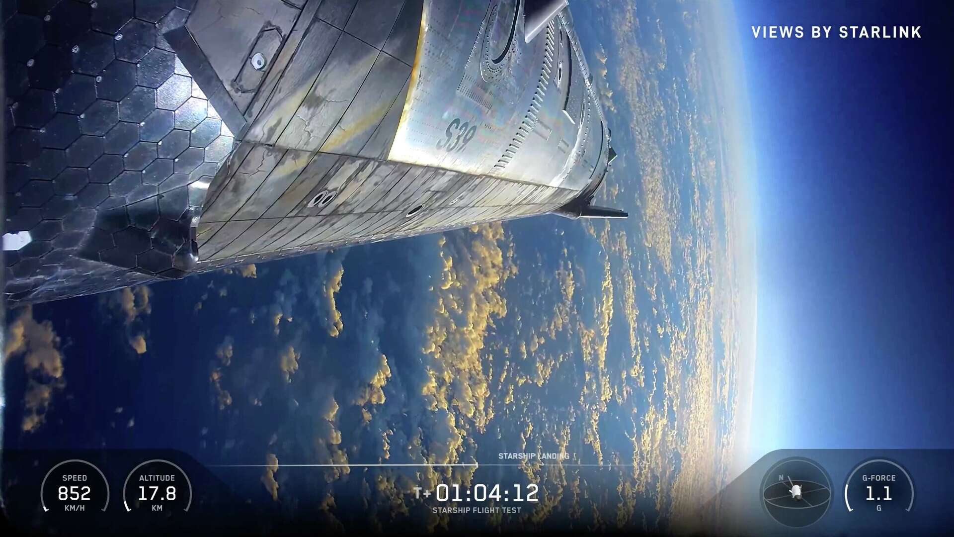 Biggest-ever SpaceX Starship splashes down in Indian Ocean