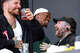 Jon Bellion, Jimmy Butler and Teddy Swims cook alongside Chef Aaron May at the Culinary Stage during the first day of BottleRock Music Festival held at the Napa Valley Expo in Napa, Calif. Friday, May 22, 2026.