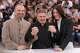 Sebastian Stan, from left, director Cristian Mungiu and Renate Reinsve pose for photographers at the photo call for the film 'Fjord' during the 79th international film festival, Cannes, southern France, Tuesday, May 19, 2026.