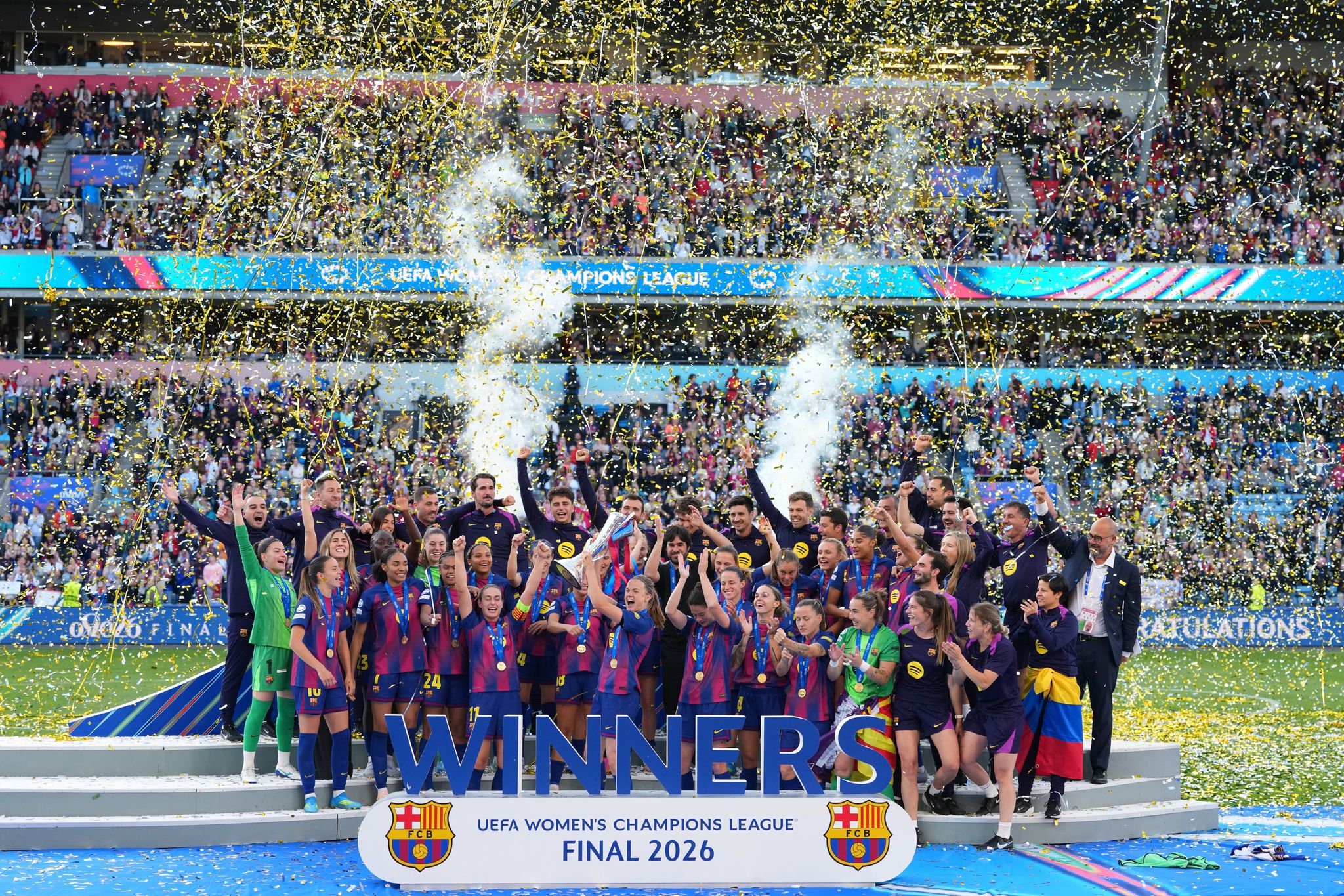 Barcelona thrashes historic rival OL Lyonnes in the final of the Women’s Champions League