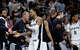 San Antonio Spurs guard Devin Vassell (24) celebrates with the bench during the third quarter of Game 4 of the Western Conference Finals at Frost Bank Center in San Antonio, Sunday, May 24, 2026.