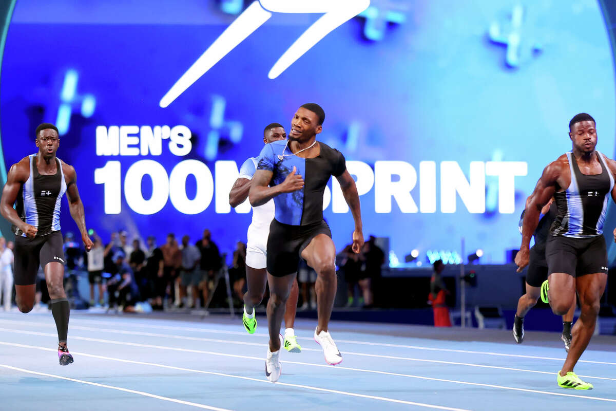 Fred Kerley won the 100-meter race at the Enhanced Games with a time of 9.97 seconds, a mark that wouldn't have won the same race at the 1968 Olympics in Mexico City. 