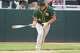 AJ Velarde watches his late-game double in Midland College's 13-10 win over Harford CC in the JUCO World Series in Grand Junction, Colo., on 5/25/2026.