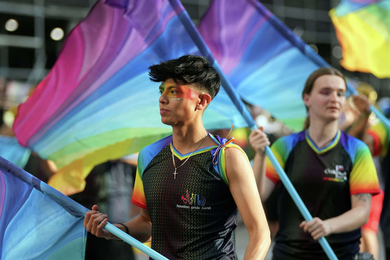 People flock to the streets to celebrate the 2025 Pride Parade in Houston, Saturday, June 28, 2025.