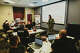 Dr. Michelle Parsons - an instructor for Texas’ required school police training and a former sheriff’s deputy, teaches de-escalation techniques during a training workshop in Kilgore. She said officers taking the course frequently described being brought into minor disciplinary matters. At this training, when officers were told they should stay out of incidents that would not rise to the level of a 911 call, several scoffed and said their principals would be unhappy. Part of the problem, Ms. Parsons said, is that many teachers and principals do not understand the rules; Texas does not require training on when they can call on officers. Ms. Parsons called that a “huge disconnect.” Principals often see school officers as “the heavy hand, the authority, the intimidation,” she said. PHOTO: Meridith Kohut for The New York Times