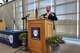 Meriden Mayor Kevin Scarpati shares how $9.5 million in additional state aid helped the city lower its property tax before Gov. Ned Lamont signed a revised one-year, $28.1 billion budget at Platt High School in Meriden.