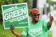 Wanda Jacobs campaigns for Congressman Al Green at the Sunnyside Health and Multi-Service Center on Election Day in Houston, Tuesday, May 26, 2026.