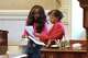 Democratic South Carolina Sen. Tameika Isaac Devine, left, reviews amendments before the Senate's redistricting session on Thursday, May 21, 2026, in Columbia, S.C.