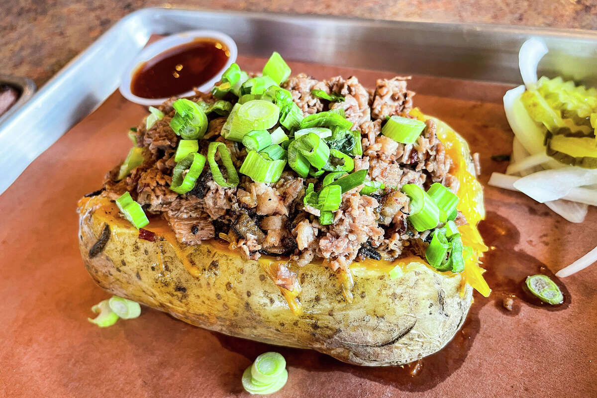 Stuffed baked potato at The Brisket House